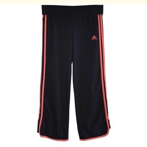 Adidas Vintage Cropped Pants - Black with Coral